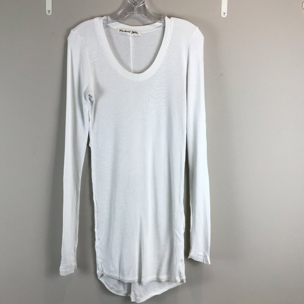 Women's White Thermal Michael Stars Sleep shirt Size M